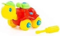 Colorful turtle with screwdriver