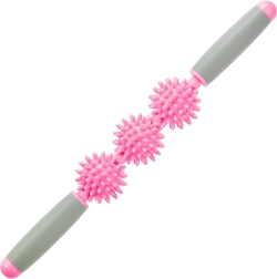 Merco massage- en revalidatiestok roller stick triple 40 cm roze - 1 stuk