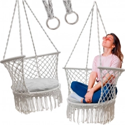 Garden Swing Nest with Backrest Gray 80 cm 150 kg