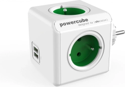 PowerCube Original USB Socket Splitter, Green