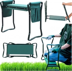 Klappbarer Gartenkniekissen und Sitzhocker 3in1 mit Organizer