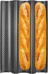 Baguette-Backform aus Karbonstahl 38 cm