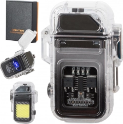 Plasma-Feuerzeug mit LED-Taschenlampe, USB-aufladbar, wasserfest