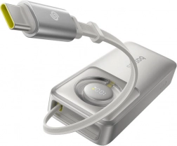 Baseus OS Free2Pull 10000 mAh 30 W Power Bank with Built-in Cable – Gray