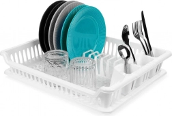 White dish drainer 46 × 37 × 8.5 cm