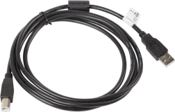 Lanberg USB 2.0 cable A-B (AM-BM) 1.8 m with ferrite core, black - 1 pc