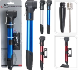 Mini-pompe de voyage pour vélo en aluminium et plastique, assortiment de couleurs