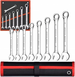 Jeu de clés à cliquet mixtes 8 pcs 8–22 mm avec étui