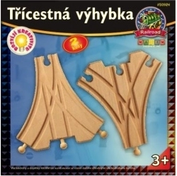 Dreifach-Weiche für Holz-Eisenbahnen – 2 Stk.
