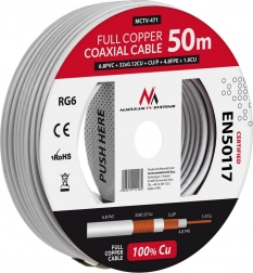 Câble coaxial RG6 50 m