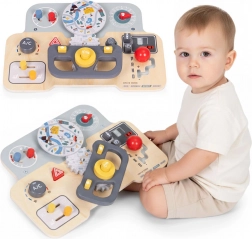Holzige sensorische Aktivtafel Auto mit 15 Elementen ECOTOYS