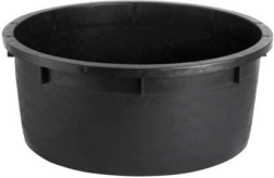 Kunststoff-Wasserbehälter 220–230 l, Durchmesser 80 cm, Höhe 54 cm, schwarz