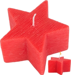 Weihnachtskerze in Sternform