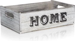 Houten decoratieve doos HOME 29 × 18 × 9 cm