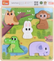 Wooden tactile puzzle Forest Animals VIGA