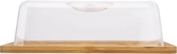 Bamboo serving platter with plastic cloche Altom Design