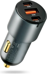 Autoladegerät 60 W mit USB‑C PD und USB QC3.0 (1× USB, 2× USB‑C) schwarz