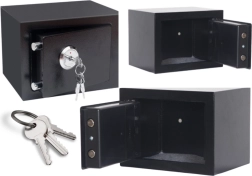 Heimischer Stahltresor mit Schlüssel, schwarz 35 × 25 × 25 cm