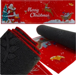 Kersttafelloper RUHHY 160 × 50 cm – zachte antislip mat voor keuken en hal