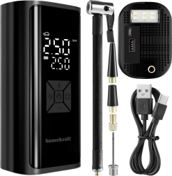 Compresseur électrique sans fil pour pneus avec batterie externe et lampe torche LED