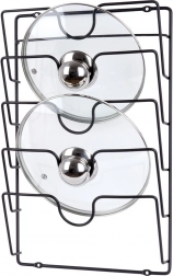 Vilde metal wall-mounted lid holder, black