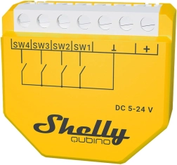Shelly Qubino Wave i4 DC contrôleur de scènes Z‑Wave (5–24 V DC)