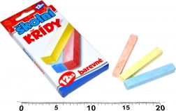 Gekleurde schoolkrijtjes 12 stuks