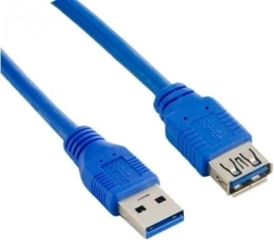 USB 3.0 Verlängerungskabel AM–AF 3 m blau LANBERG