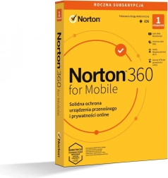 Norton 360 Mobile – 1-year subscription for 1 user and 1 device