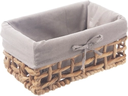 Natürlicher Aufbewahrungskorb mit Stoffeinsatz 26,5 × 17 × 12,5 cm