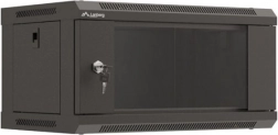 Armoire rack murale 4U 19" Lanberg WF03, noire, porte vitrée