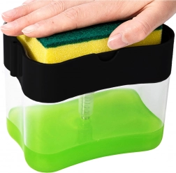 Liquid soap/detergent dispenser with sponge holder, 600 ml