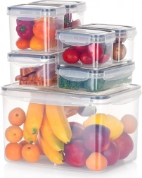 Set aus luftdichten Lebensmittelbehältern mit Deckel und Dichtung, 7 Stk.