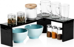 Eckige Küchenablage, schwarz, 47 × 32 × 15,5 cm