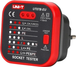 Testeur de prises avec RCD UNI-T UT07B-EU