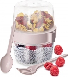 Yogurt cup with muesli bowl and spoon 370 ml