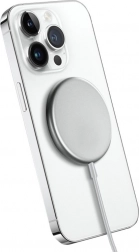 Draadloze Oplader MagSpot MagSafe 15W Zilverkleurig