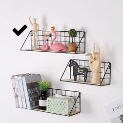 Wandregal im LOFT-Stil, skandinavisch 45 x 12 cm - Schwarz