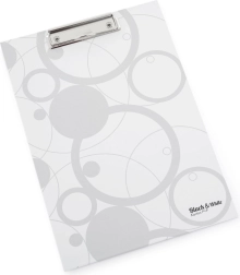 Schrijfplank A4 met laminering zwart-wit en wit