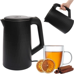 Travel cordless electric kettle 1.8 L with rotating base, black