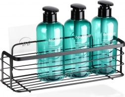 Selbstklebendes Metall-Duschregal Vilde, schwarz