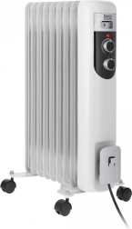 Oliegevulde radiator 2000 W (9 ribben)