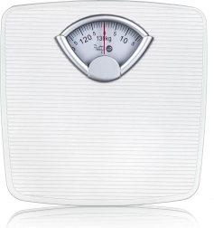 Mechanische Personenwaage 130 kg in Weiß PU-07