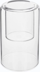 Clear glass tealight candle holder