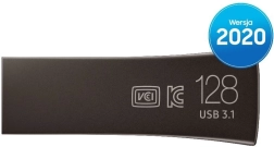 BAR Plus USB Flash Drive 128 GB, USB 3.1, titanium gray