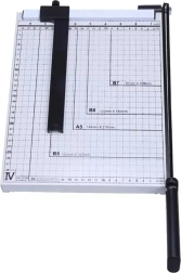 Manual metal paper guillotine, white