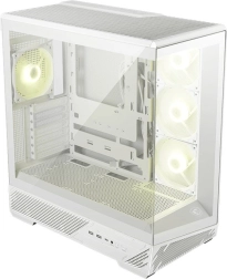 Boîtier PC MSI MAG PANO 130R PZ, blanc, verre trempé