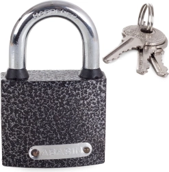 Vorhängeschloss 50 mm mit gehärtetem Bügel und 3 Schlüsseln