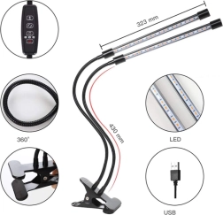 LED-Aufzuchtlampe mit Clip 12 W