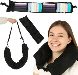 Reiskussen met opbergruimte zwart